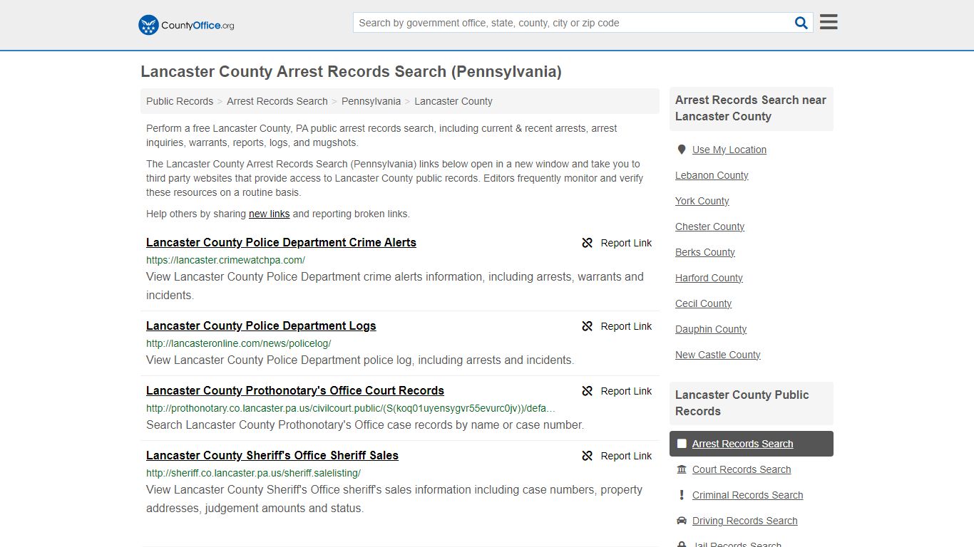 Arrest Records Search - Lancaster County, PA (Arrests & Mugshots)
