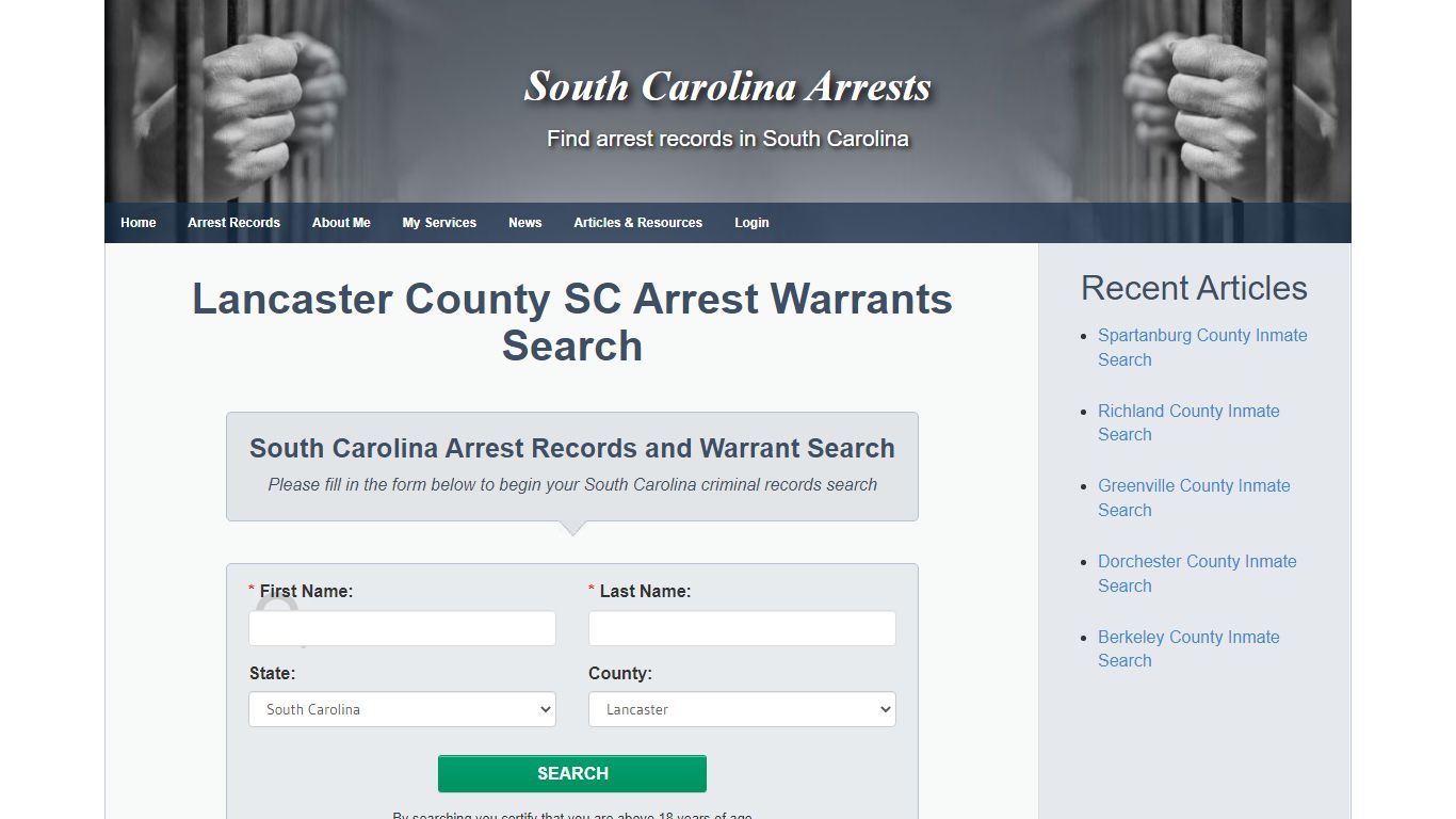 Lancaster County SC Arrest Warrants Search - South Carolina Arrests